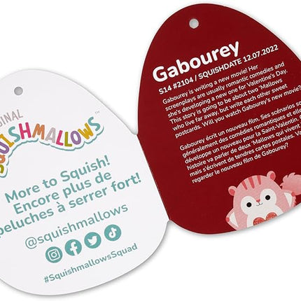 Squishmallows Original 14-Inch Gabourey Peach Flying Squirrel with Sequin Heart - Official Jazwares Large Plush