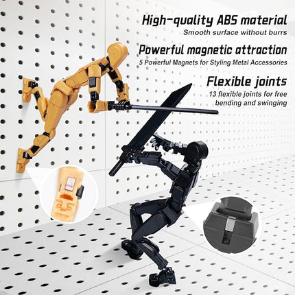 Magnetic Action Figure Set, Model 13 Action Figure Multi-Jointed Movable,Gift Box Packaging, a Great for Loved Ones and Friends. (Magnetic Red)