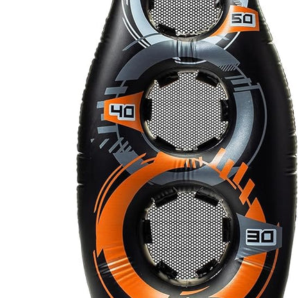 NERF Inflatable Target Set - Proshot Kids Football Blaster Game Set - 50" Standing Pop Up Target, Black/Orange/Gray