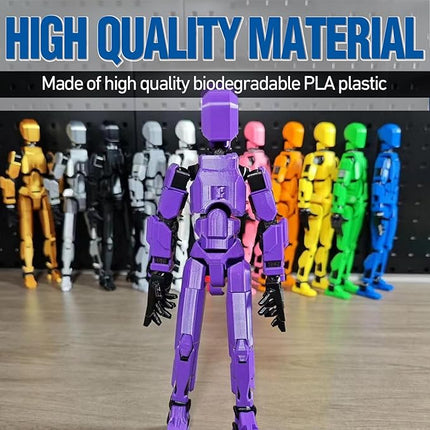 Assembly Completed T13 Action Figure, Titan 13 3D Printed Action Figure, Lucky 13 Assembled Dummy 13 Glow in The Dark