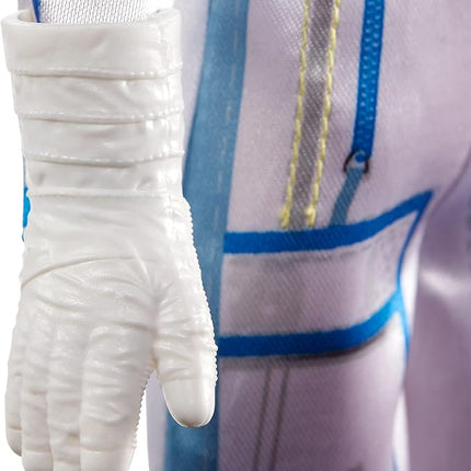 Barbie Space Discovery Astronaut Doll, Blonde, in Spacesuit with Helmet, Gloves, Flag & 3 Mini Packs of Astronaut Food (Non-Edible) for 3 to 7 Year Olds