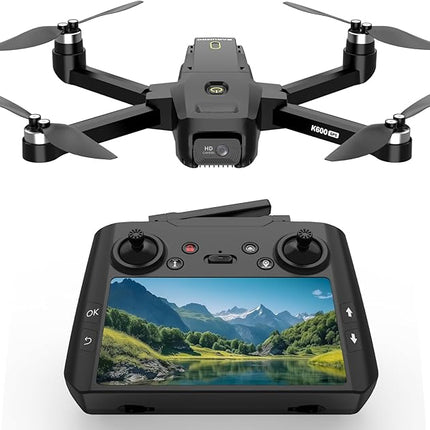 GPS Drone with 1080P Camera, 4.5" FPV Screen, 5GHz Transmission Foldable Drone with Brushless Motor, Auto Return Follow Me & 32G SD Card, Gesture Control, Optical Flow for Adults/Kids/Beginners