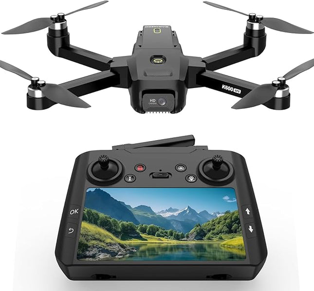 GPS Drone with 1080P Camera, 4.5" FPV Screen, 5GHz Transmission Foldable Drone with Brushless Motor, Auto Return Follow Me & 32G SD Card, Gesture Control, Optical Flow for Adults/Kids/Beginners