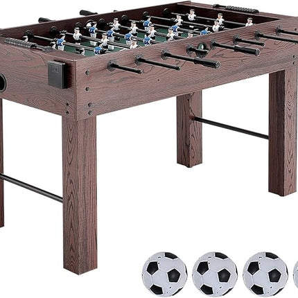 VEVOR Foosball Table 42/48/55 in Foosball Table Indoor Full Size Foosball Tables for Home, Family, and Game Room, Durable Soccer Set, Includes 2/4 Balls, Score Keeper, and 2 Cup Holders