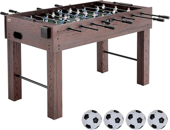 VEVOR Foosball Table 42/48/55 in Foosball Table Indoor Full Size Foosball Tables for Home, Family, and Game Room, Durable Soccer Set, Includes 2/4 Balls, Score Keeper, and 2 Cup Holders