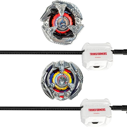 Beyblade X Transformers Collab Optimus Primal 3-60F vs. Starscream 3-80N Multipack Set with 2 Tops & 2 launchers; Battling Top Toys for 8 Year Old Boys & Girls (Amazon Exclusive)