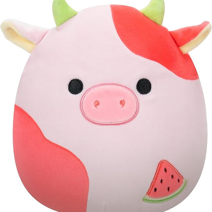 Squishmallows Original 8-Inch Oola Watermelon Scented Cow - Official Jazwares Plush