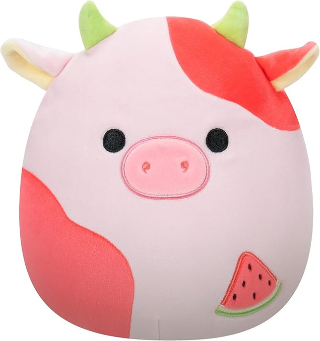 Squishmallows Original 8-Inch Oola Watermelon Scented Cow - Official Jazwares Plush