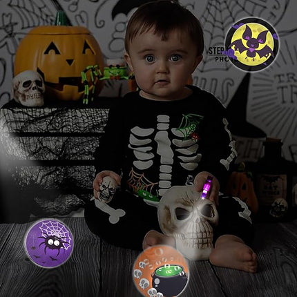 Halloween Party Favors for Kids, 36 Pcs LED Light Up Finger Lights Halloween Goodie Bag Fillers Treats Stuffers Glow in The Dark Toys Bulk for Halloween Party Gifts Trick or Treat Toy