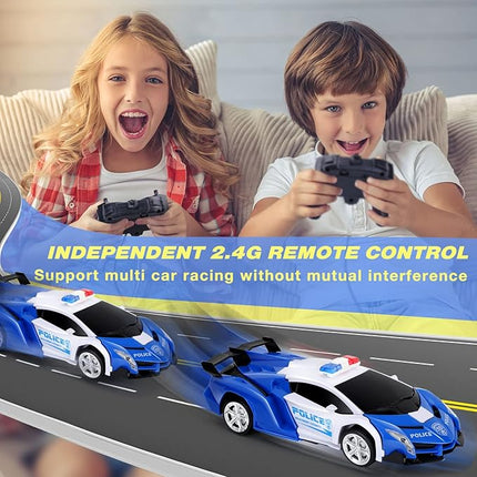 Dolanus Remote Control Car - Transform Robot RC Cars Contains All Batteries: One-Button Deformation and 360 Degree Rotating Drifting, Present Christmas Birthday Gift for Boys/Girls