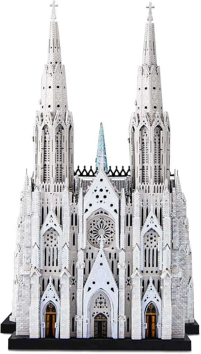 Piececool 3D Metal Puzzles for Adults, St. Patrick's Cathedral Model Kits,New York Cathedral Architecture Building Kits, DIY Hobbies Crafts for Adult Family Time,Home Decor Best Gifts