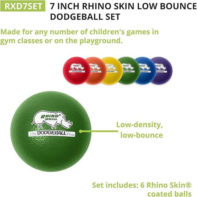 Champion Sports® Rhino Skin® Low Bounce Dodgeball Sets & Singles for Playground, PE, Backyard & League Games – Team Sports Equipment for Youth & Adults
