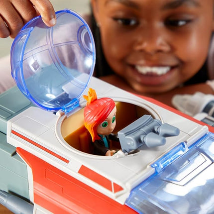 Star Wars: Young Jedi Adventures The Crimson Firehawk, 17-Inch Ship with 2 Action Figures, Toys, Preschool Toys for 3 Year Old Boys & Girls