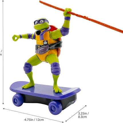 Teenage Mutant Ninja Turtles Toy, Donatello Sewer Shredder Pullback Skateboard, Mutant Mayhem TMNT Collectible Ninja Turtle, Ages 3+