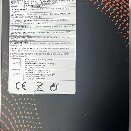 Led Mask with Gesture Sensing,Light up mask for Kids/Men/Women LED Halloween Mask for Costume Cosplay Party