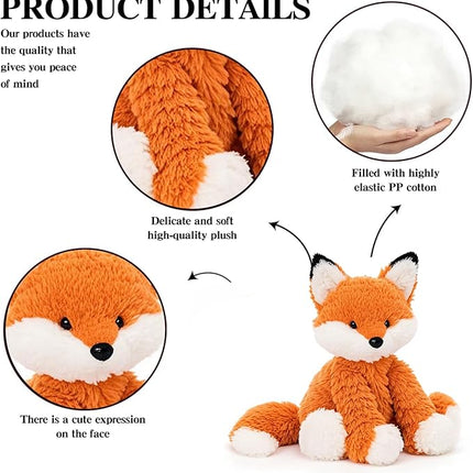 Fox Stuffed Animal – Cute Orange Fox Plush Toy for Kids & Adults – Birthday Surprise & Room Decor –A Cuddly Companion for Everyday hugs and Bedtime
