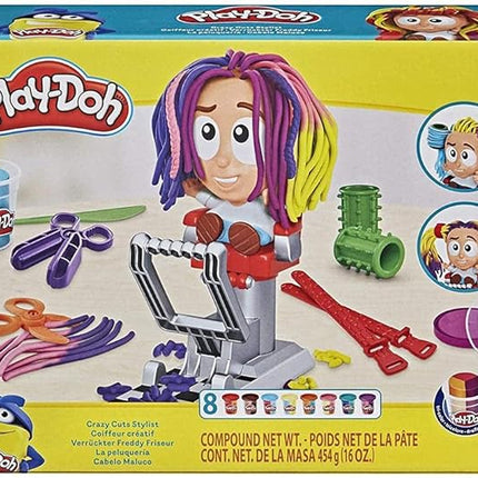 Play-Doh Crazy Cuts Stylist Set, Hair Salon Toy with Tools & 8 Tri-Color Cans, Back to School Classroom Supplies, Kids Arts & Crafts, Preschool Toys, Ages 3+
