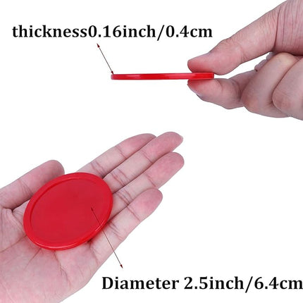 URATOT Air Hockey Accessories - Pushers, Pucks & Paddles (4 Pushers, 8 Red Pucks, 8 Green Pads)