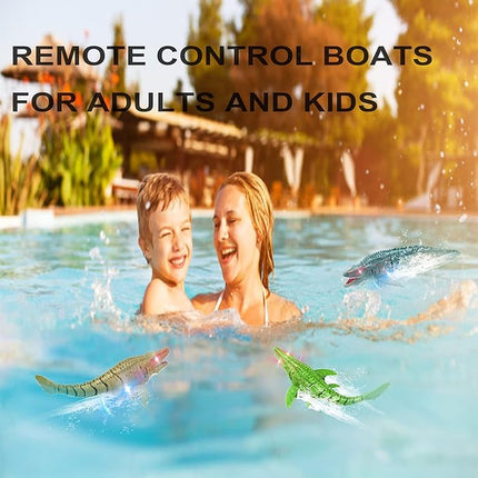 2.4GHz Remote Control Mosasaurus Dinosaur Swimming Pool High Simulation Toys, RC Boat Lake Bathroom 8-12 Years Boys Girls Christmas Halloween Tricky Birthday Gift