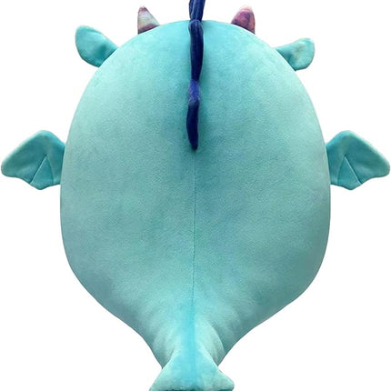 Squishmallows Original 14-Inch Tatiana Teal Dragon with Red Bandana - Large Ultrasoft Official Jazwares Plush