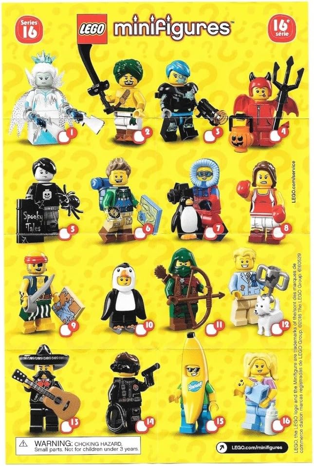 LEGO Series 16 Minifigures Blind Bag (Styles Vary, Sold Individually) - 71013, 5+ years