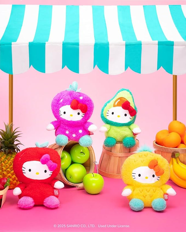 BumBumz 7.5-inch Hello Kitty FruitBumz Plush - Sanrio Hello Kitty Dressed as an Avocado Collectible Toy - from The Makers of Original Squishmallows