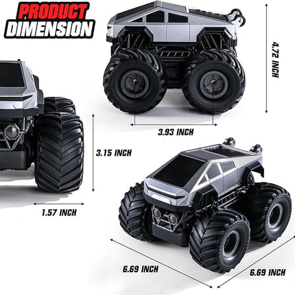 Remote Control Car, 4WD 25 KPH High Speed All Terrain RC Truck, 2.4GHz Remote Control Pick-up Truck with 2 Rechargeable Batteries, 1:24 Scale Hobby Monster Car Toys for 6+ Years