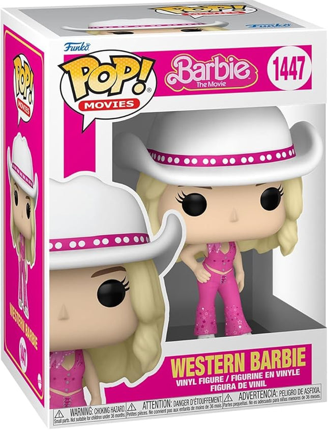 POP Movies: Barbie - Western Cowgirl Barbie Funko Vinyl Figure (Bundled with Compatible Box Protector Case), Multicolor, 3.75 inches