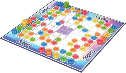 MindWare Skippity – Jump-and-Capture Board Game for 2 to 4 Players – Twist on Checkers – 100pc – Fun for Kids & Adults, Ages 5+