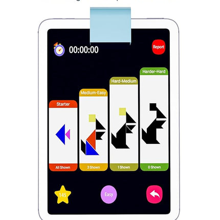 Qxtamo® Innovative AR Tangrams Puzzles Games, 1000+ Animated Sensory Toys, Family Travel Learning Education STEM Toys Birthday Gift Party Favors for Kids Children Boys Girls Teens, Ages 3+ Year Old