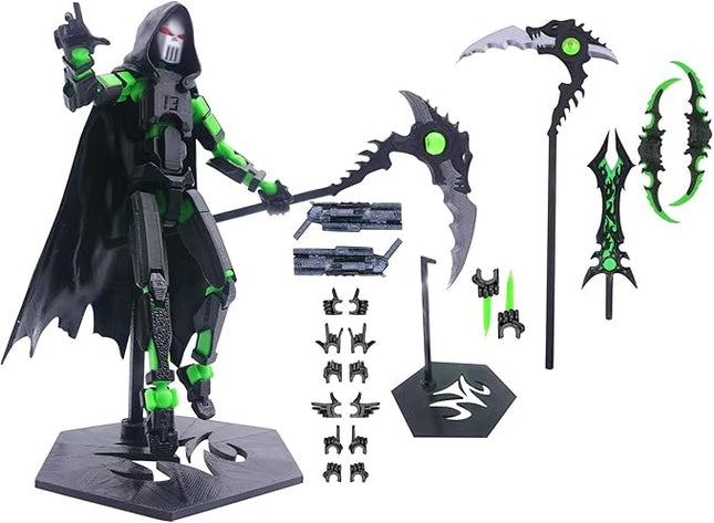 T13 Action Figure (Assembly Completed) Titan 13 Dummy 13 Action Figure Robot 13 Figure 3D Printed Articulated Multi-Jointed Movable Robot Model (Grim Reaper)
