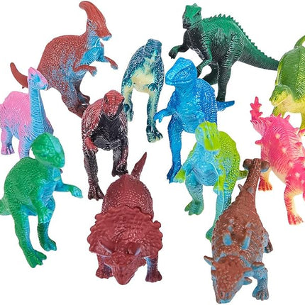 Rhode Island Novelty 3 Inch Mini Dinosaurs, One Dozen Assorted