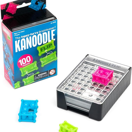 Educational Insights Kanoodle Flip - 3D Brain Teaser Puzzles, Single Player Brain Game, Fun Travel Games for Kids, Challenging Logic Puzzle Games and Gifts for Kids, Teens & Adults Ages 7+