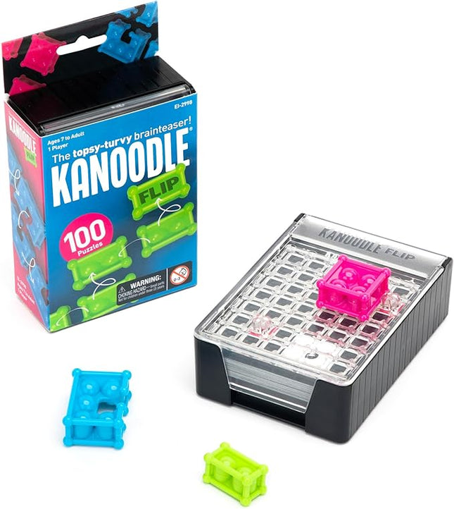 Educational Insights Kanoodle Flip - 3D Brain Teaser Puzzles, Single Player Brain Game, Fun Travel Games for Kids, Challenging Logic Puzzle Games and Gifts for Kids, Teens & Adults Ages 7+