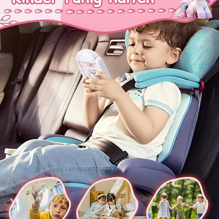 16-Piece Rotating Puzzles for Kids 4-6, Toddlers Puzzles 2-4, Road Trip, Airplane Activities Game, Travel Toys - Brain Teaser, Fine Motor Skills - Birthday Gifts Boys & Girls - Pink Alicorn