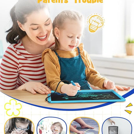 TEKFUN Birthday Gifts for Kids, 16inch LCD Writing Tablet Drawing Board, Teen Girl Boy Gifts Age 10 and Up, Birthday Gifts for All Age Groups, Erasable Writing Tablet for Business Meeting (Blue)