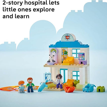 LEGO DUPLO Town First Time Visit with The Doctor Office Building Toy Playset - Preschool Learning and Educational Toy for Toddlers, Boys and Girls, Ages 2+ - Baby Gift Idea - 10449