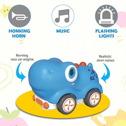 Remote Control Car for Toddlers 1-3,Safe & Durable Cartoon Silicone Crash-Resistant RC Car, Whale Toys for 2-6 Old Boys & Girls,Christmas Birthday Gift Ideas for Kid Girls & Boys