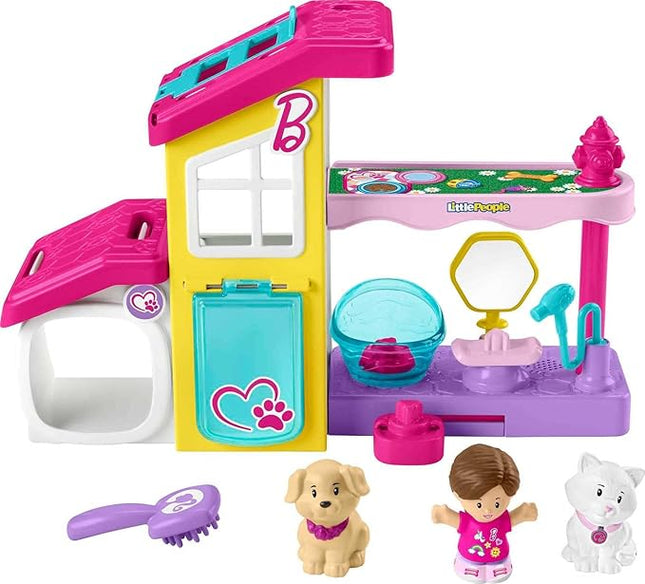 Fisher-Price Little People Barbie Toddler Toy Play and Care Pet Spa Playset with Music & Sounds for Pretend Play Kids Ages 18+ Months