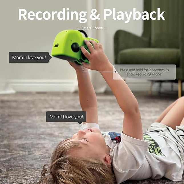 GILOBABY Interactive Talking Robot for Boys, Smart Toy with Touch Sensor & Voice Control, Record & Repeat Mode, Dancing, Singing, Educational Gift for 3 4 5 6 7 Year Old Kids (Green)