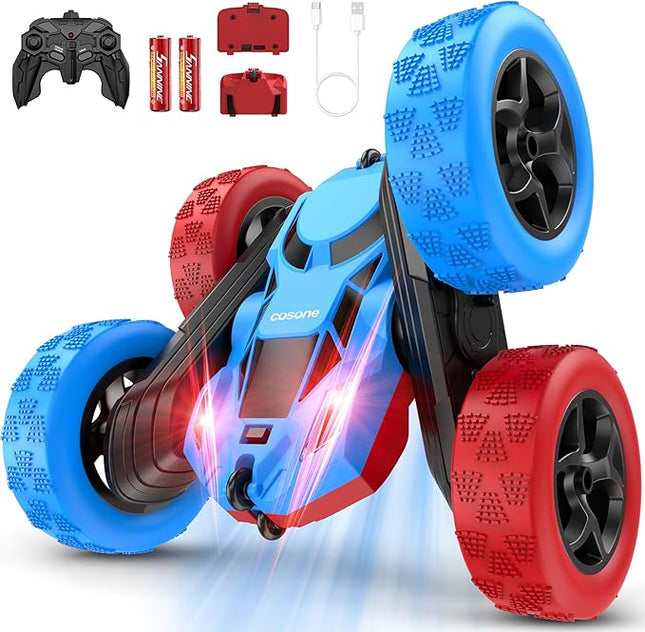 Remote Control Car,RC Cars Toys for 6-12 Year Old Boys, Off Road RC Stunt Car 4WD 360° Rotating Remote Control Cars for Kids, Boys Girls Gifts for Birthday Gift