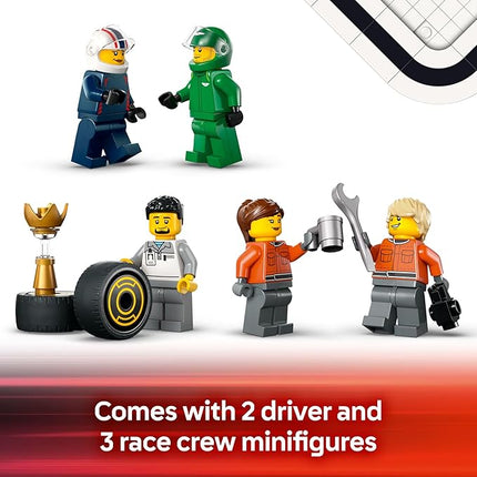 LEGO City F1 Truck with RB20 & AMR24 F1 Car Toys - Model Car Building Toy Set for Kids, Boys and Girls, Ages 8+ - F1 Collectible for Fans - Gift Idea for Birthdays - 60445