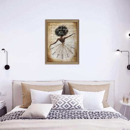 African American Jigsaw Puzzles 500 Pieces for Adults, Dancing with God Says You are Quote, Black Woman Wooden Puzzle for Stress Relief, Challenging Brain Teaser & Home Decor