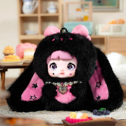 Nommi Blind Box, Cute Vinyl Plush Blind Box Figures,Nommi Baby Sweetheart Series Plush Doll, Kawaii Collectible Toys Figure Mystery Box for Gifts, Single Box (1 of 9 Possible Styles)