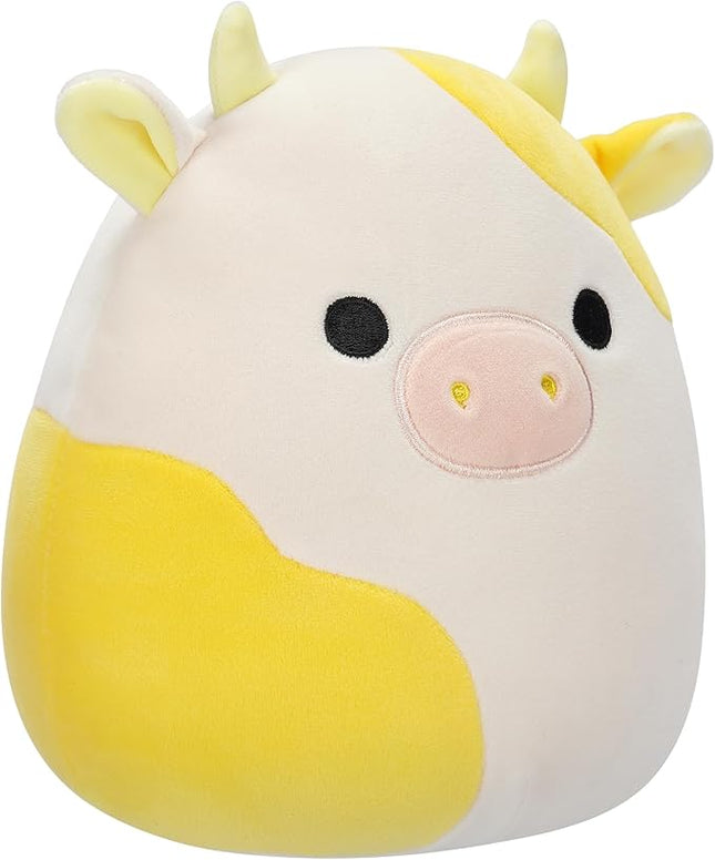 Squishmallows Original Plush 19 cm - Bodie the Cow Yellow and White - Official Jazwares Plush Toy