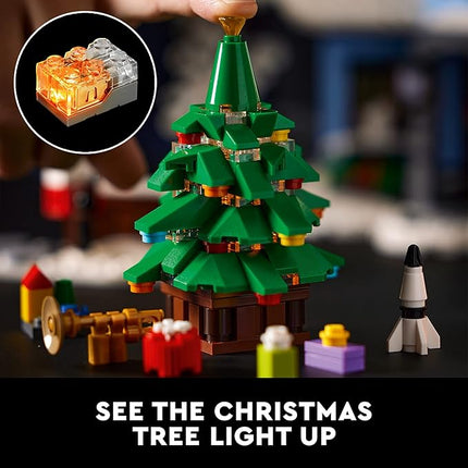 LEGO Icons Santa’s Visit 10293 Christmas House Model Building Set for Adults and Families, Festive Home Décor with Xmas Tree, Gift Idea