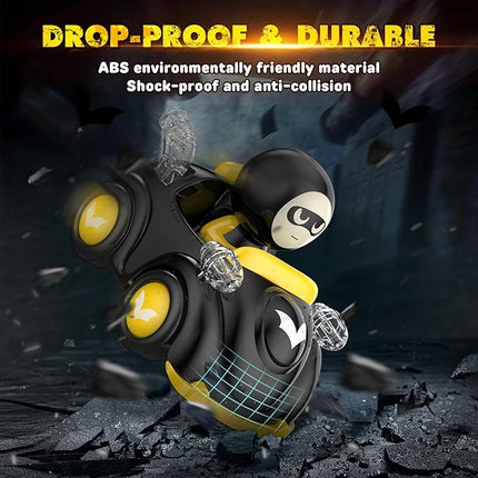 NQD Bat Remote Control Car for Toddlers, RC Cars with Music and Lights, ABS Material RC Cartoon Race Car Toys for Kids Birthday Gifts for Boys