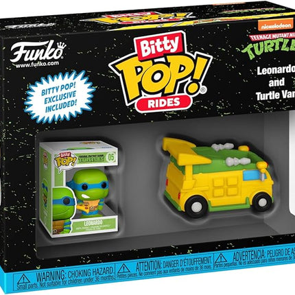Funko Pop Bitty Ride: Teenage Mutant Ninja Turtles - Leonardo with Van - TMNT Retro/Classic - Collectable Vinyl Figure - Gift Idea - Official Merchandise - Toys for Kids & Adults - Superheroes Fans