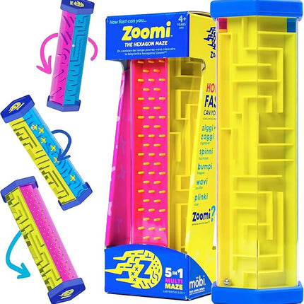 Mobi Zoomi Hexagon Maze Puzzle Game - 3D Hexagon Maze Gravity Ball Game for Toddlers and Kids, Brain Teaser Puzzles, Fidget Toy for Motor Skills and Coordination - Toddler Toys for Ages 4+