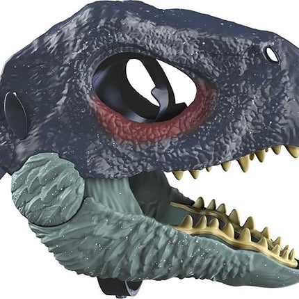 Mattel Jurassic World Dominion Dinosaur Mask, Therizinosaurus Dino Role-Play Toy & Costume Accessory with Opening Jaw & Movie-Inspired Design